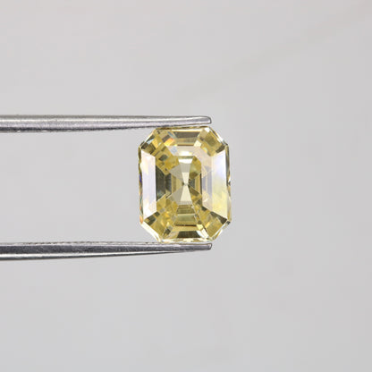 4.26 CT 7.00 MM Emerald Shape Yellow Citrine Loose Gemstone For Wedding Ring - JayKrishna Diamond