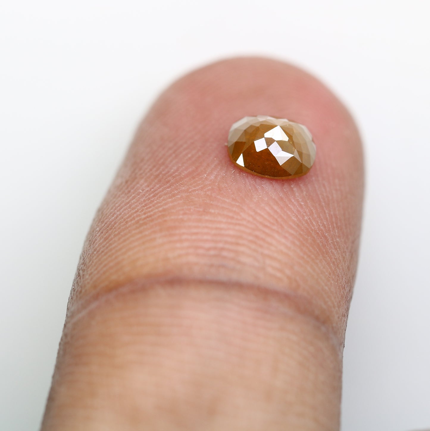 0.65 CT Orange Cushion Shape Diamond (5.80 MM) for Wedding Ring - Unique Gemstone for Custom Bridal Jewelry Designs - JayKrishna Diamond