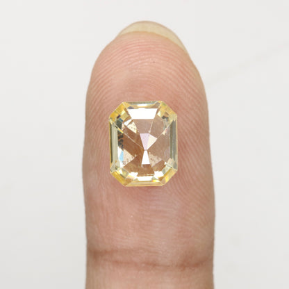 4.26 CT 7.00 MM Emerald Shape Yellow Citrine Loose Gemstone For Wedding Ring - JayKrishna Diamond