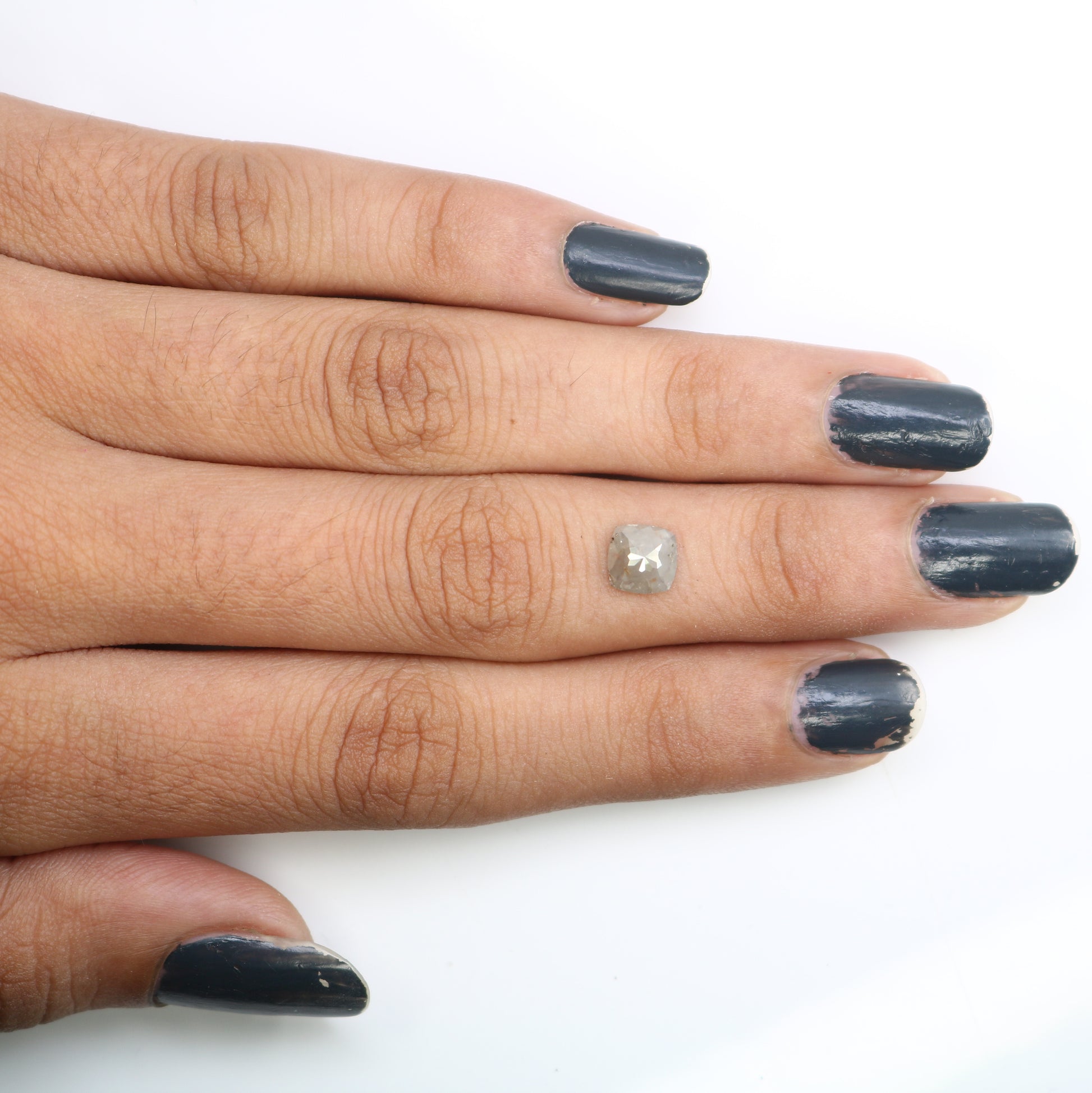 0.79 Carat 6.20 MM Cushion Shaped Loose Fancy Grey Diamond For Promise Ring - JayKrishna Diamond