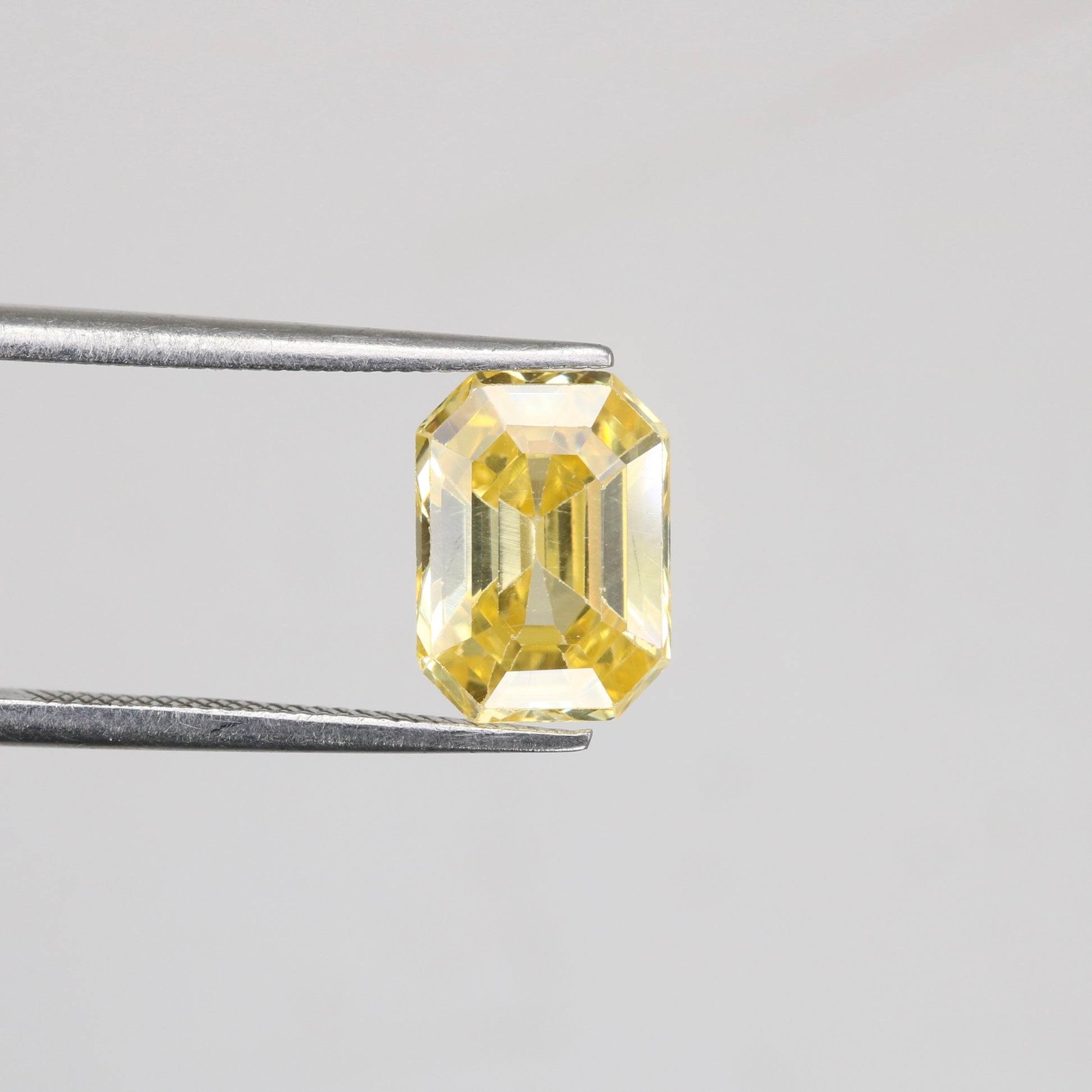 3.96 CT 6.60 MM Emerald Shape Yellow Citrine Natural Gemstone For Engagement Ring - JayKrishna Diamond