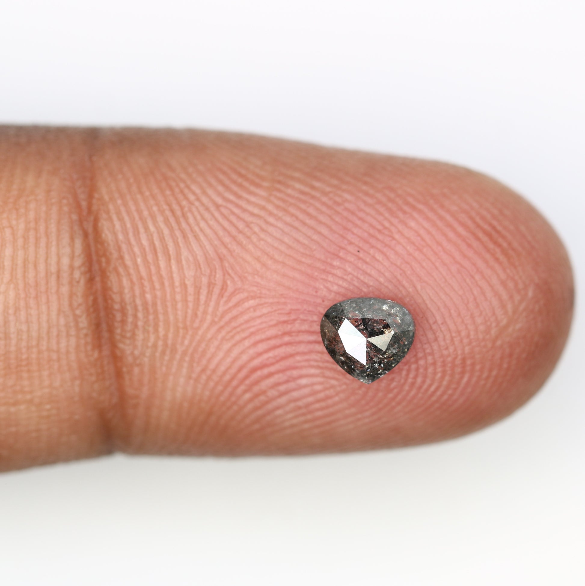 0.50 Carat Heart Shape Loose Salt And Pepper Diamond For Wedding Ring - JayKrishna Diamond