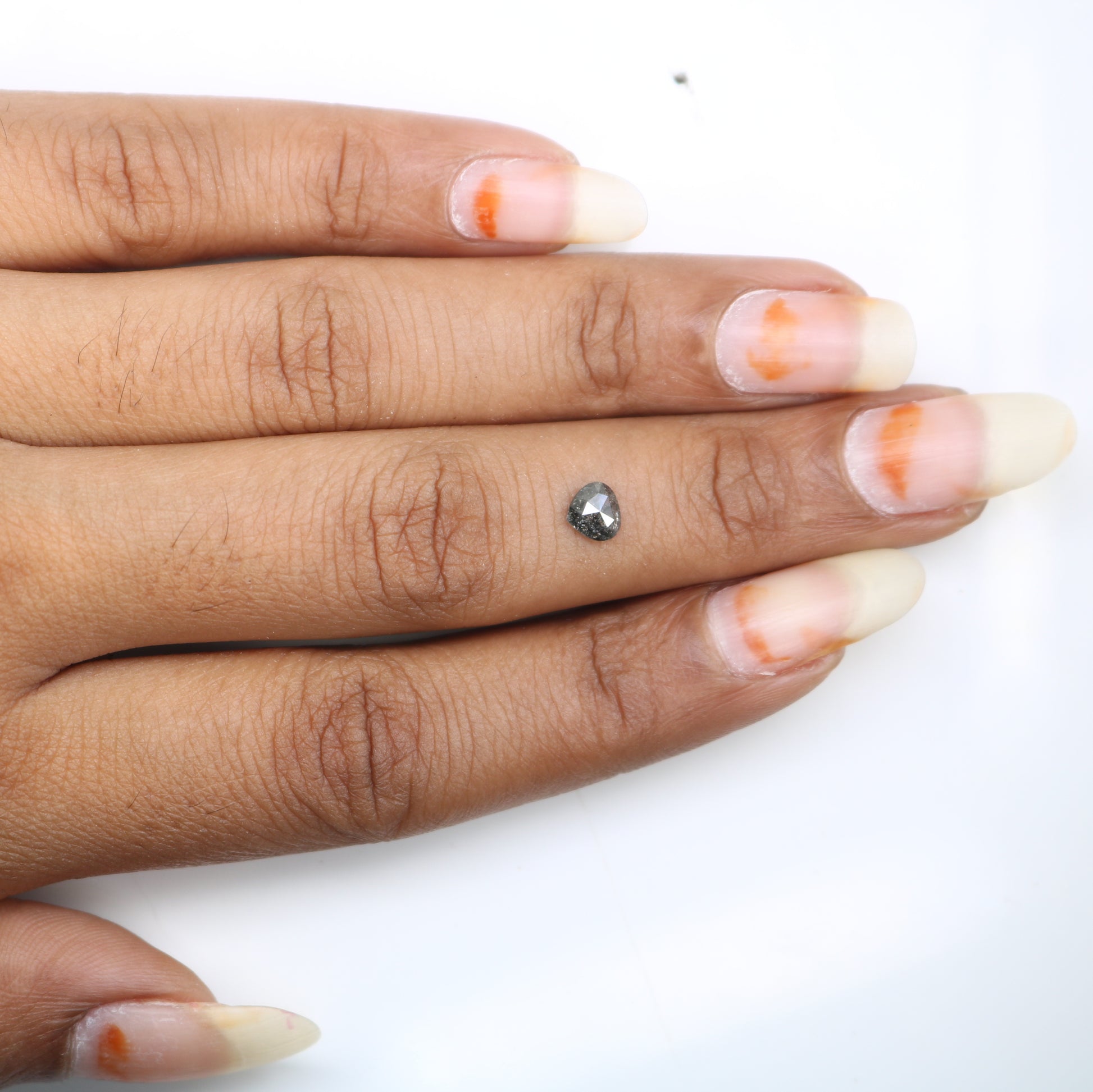 0.50 Carat Heart Shape Loose Salt And Pepper Diamond For Wedding Ring - JayKrishna Diamond