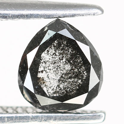 0.45 Carat 5 MM Loose Natural Salt and Pepper Pear Cut Diamond for Promise Ring and Custom Fine Jewelry Design - JayKrishna Diamond