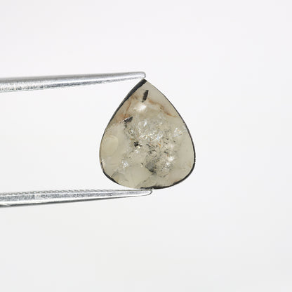1.62 CT Polished Pear Shaped Natural Loose Grey Natural Diamond For Wedding Ring - JayKrishna Diamond