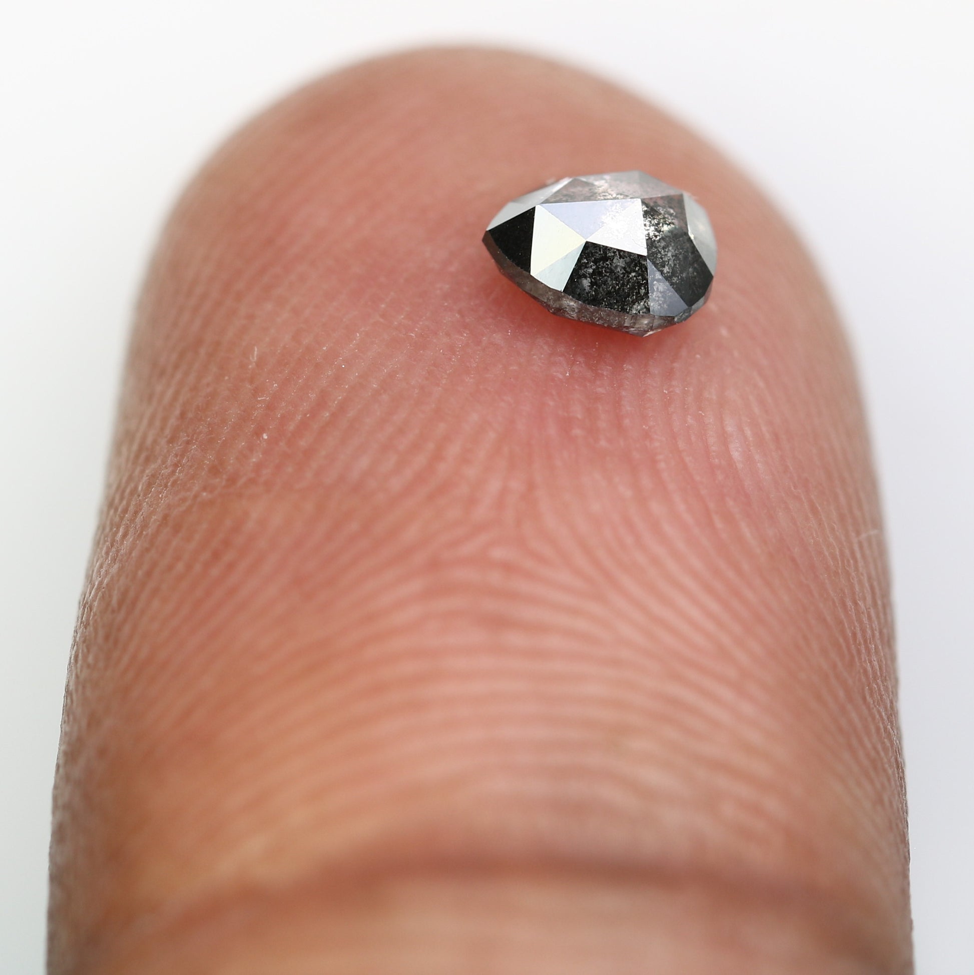 0.45 Carat 5 MM Loose Natural Salt and Pepper Pear Cut Diamond for Promise Ring and Custom Fine Jewelry Design - JayKrishna Diamond