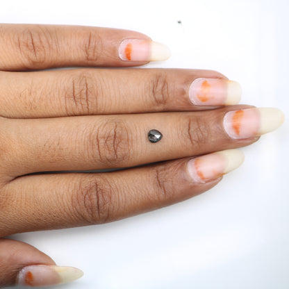 0.45 Carat 5 MM Loose Natural Salt and Pepper Pear Cut Diamond for Promise Ring and Custom Fine Jewelry Design - JayKrishna Diamond