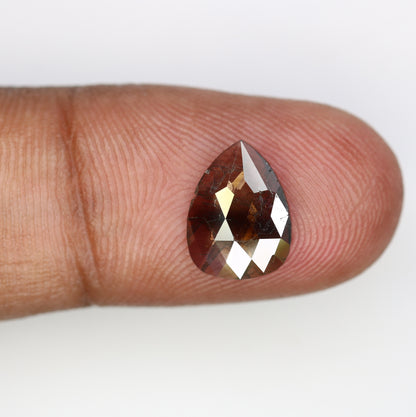 1.74 Carat 11.20 MM Pear Cut Fancy Brown Color Diamond For Engagement Ring - JayKrishna Diamond