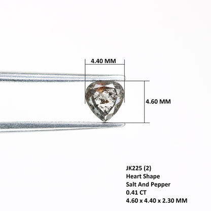 Unique 0.41 CT Salt & Pepper Heart Cut Diamond | Perfect for Galaxy Rings - JayKrishna Diamond