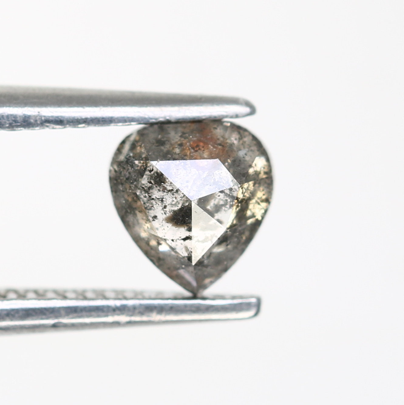 Unique 0.41 CT Salt & Pepper Heart Cut Diamond | Perfect for Galaxy Rings - JayKrishna Diamond