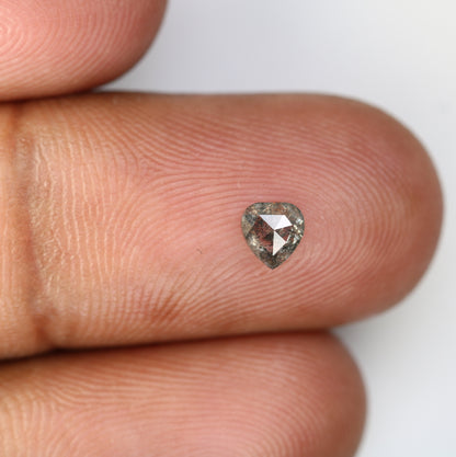 Unique 0.41 CT Salt & Pepper Heart Cut Diamond | Perfect for Galaxy Rings - JayKrishna Diamond