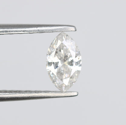 0.39 CT Marquise Shape Salt and Pepper Diamond for Custom Engagement Rings, Unique Fine Jewelry & Elegant Bridal Jewelry - JayKrishna Diamond