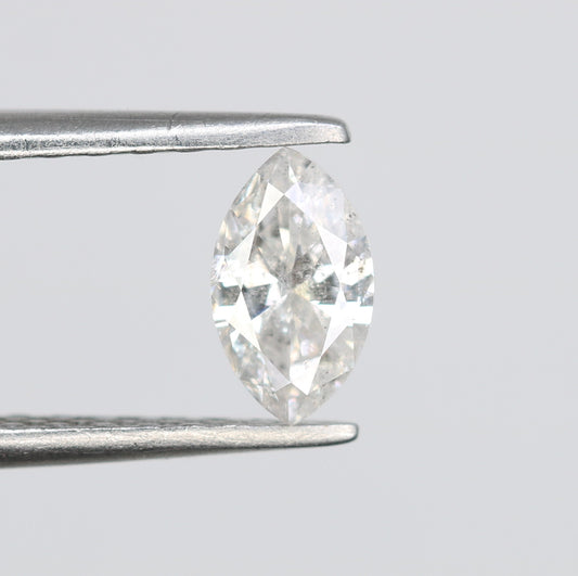 0.39 CT Marquise Shape Salt and Pepper Diamond for Custom Engagement Rings, Unique Fine Jewelry & Elegant Bridal Jewelry - JayKrishna Diamond