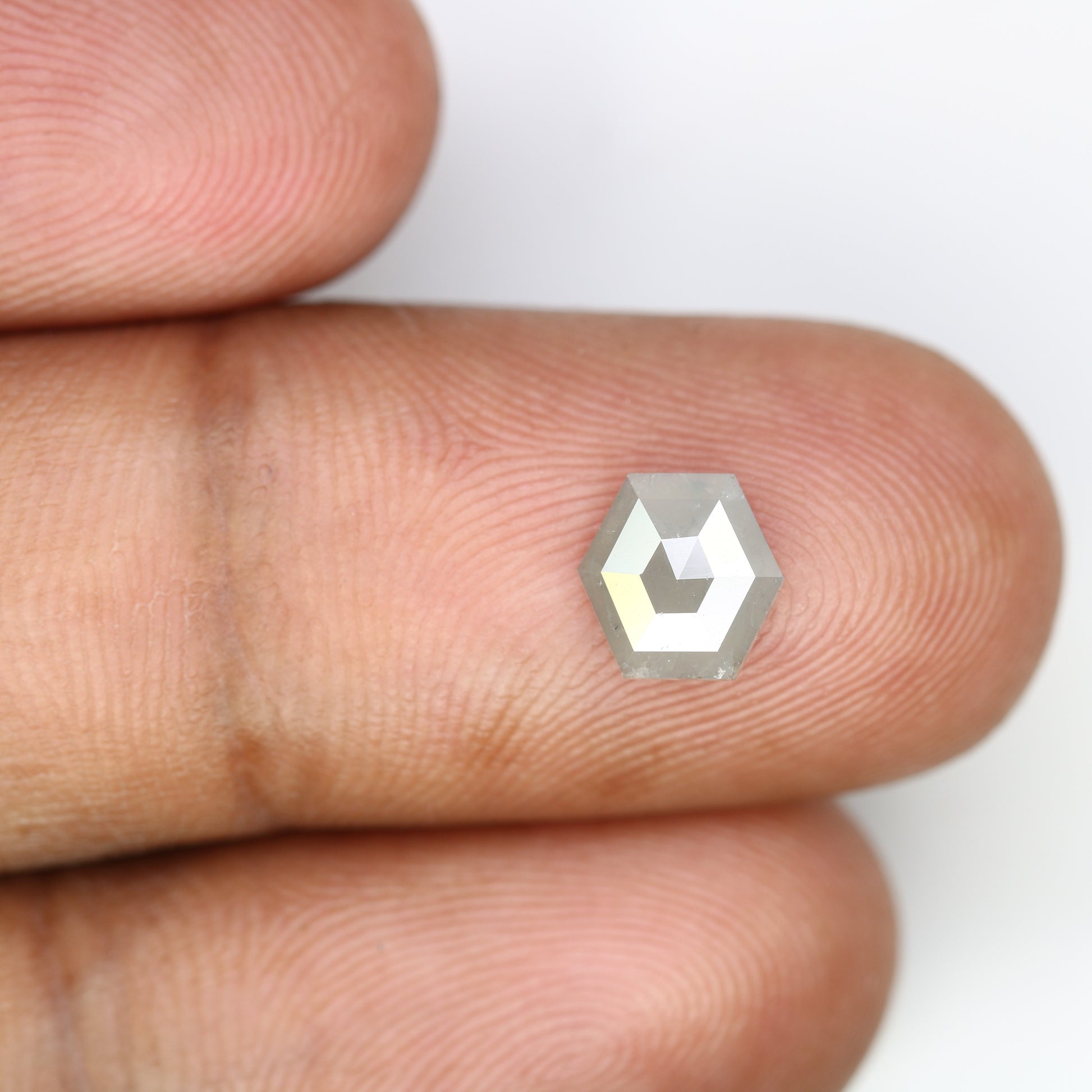 1.00 CT Geometric Shape Grey 7.00 MM Natural Diamond For Engagement Ring - JayKrishna Diamond