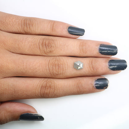 1.00 CT Geometric Shape Grey 7.00 MM Natural Diamond For Engagement Ring - JayKrishna Diamond