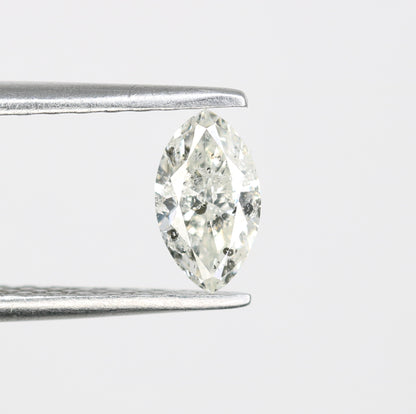 Unique 0.40 CT Marquise Cut Salt & Pepper Diamond | Perfect for Engagement Rings - JayKrishna Diamond