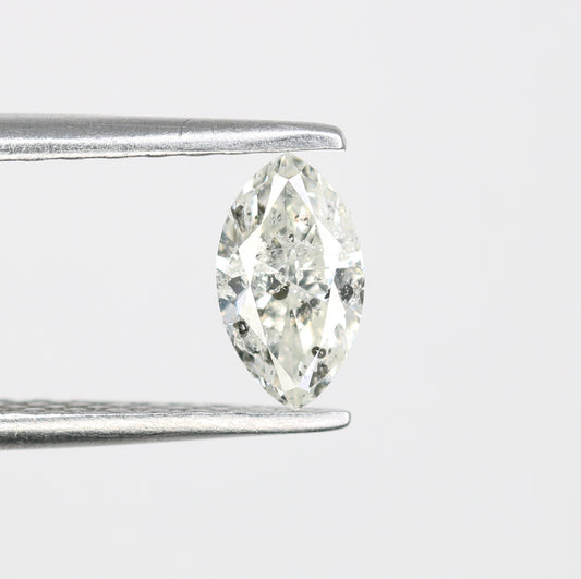 Unique 0.40 CT Marquise Cut Salt & Pepper Diamond | Perfect for Engagement Rings - JayKrishna Diamond