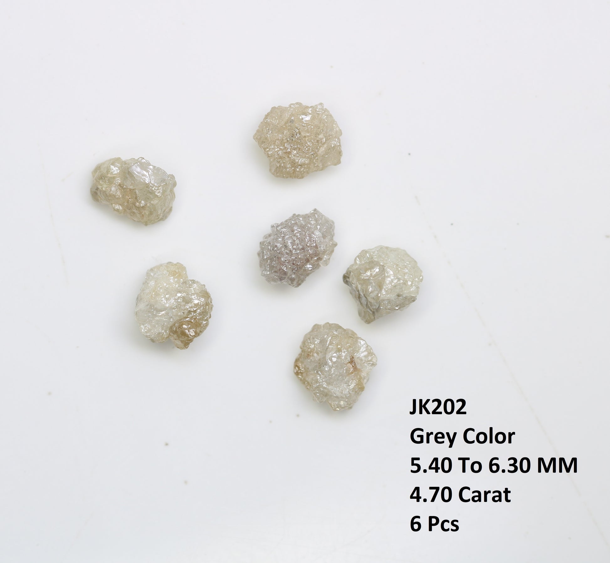 4.70 CT Grey Rough Irregular Cut Diamond For Engagement Ring - JayKrishna Diamond