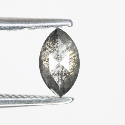 0.34 Carat 6MM Marquise Salt and Pepper Diamond for Custom Engagement Rings, Unique Fine Jewelry, Rustic Wedding Rings - JayKrishna Diamond