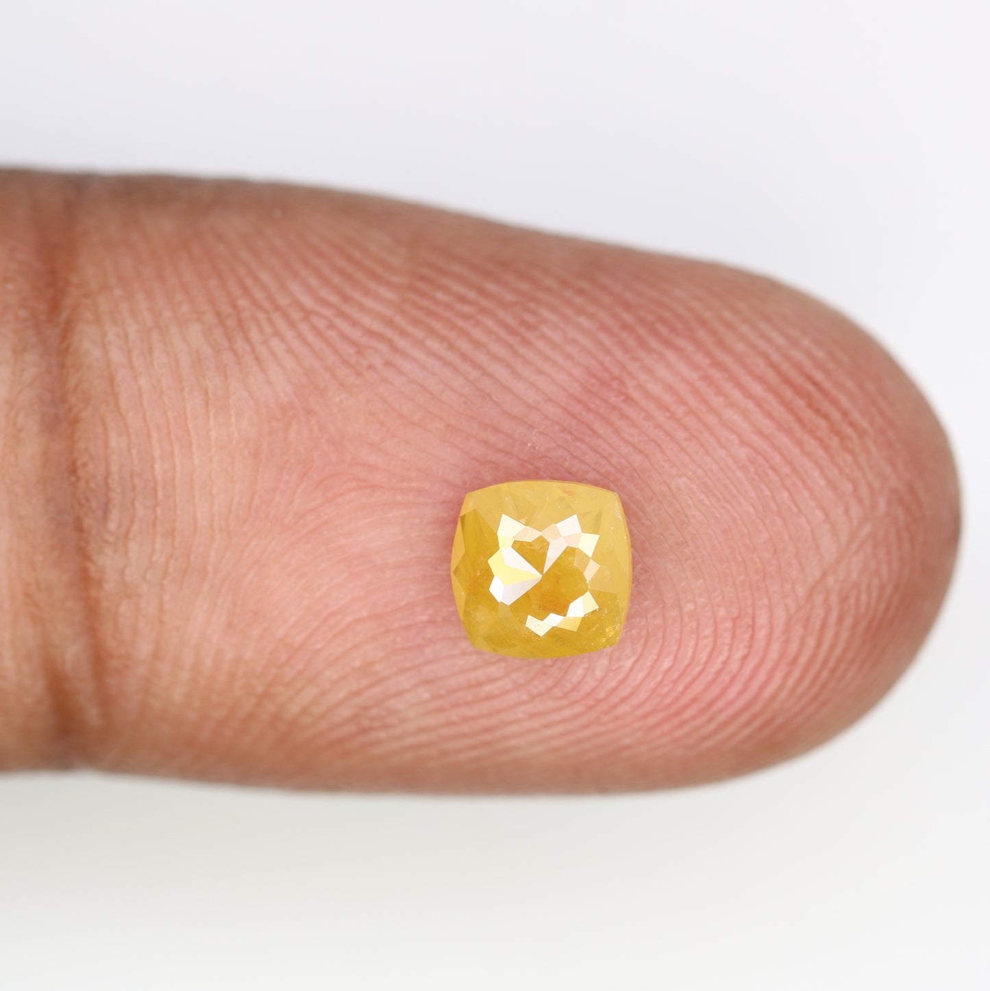 0.52 CT 5.20 MM Cushion Shape Yellow Fancy Diamond For Designer Ring - JayKrishna Diamond