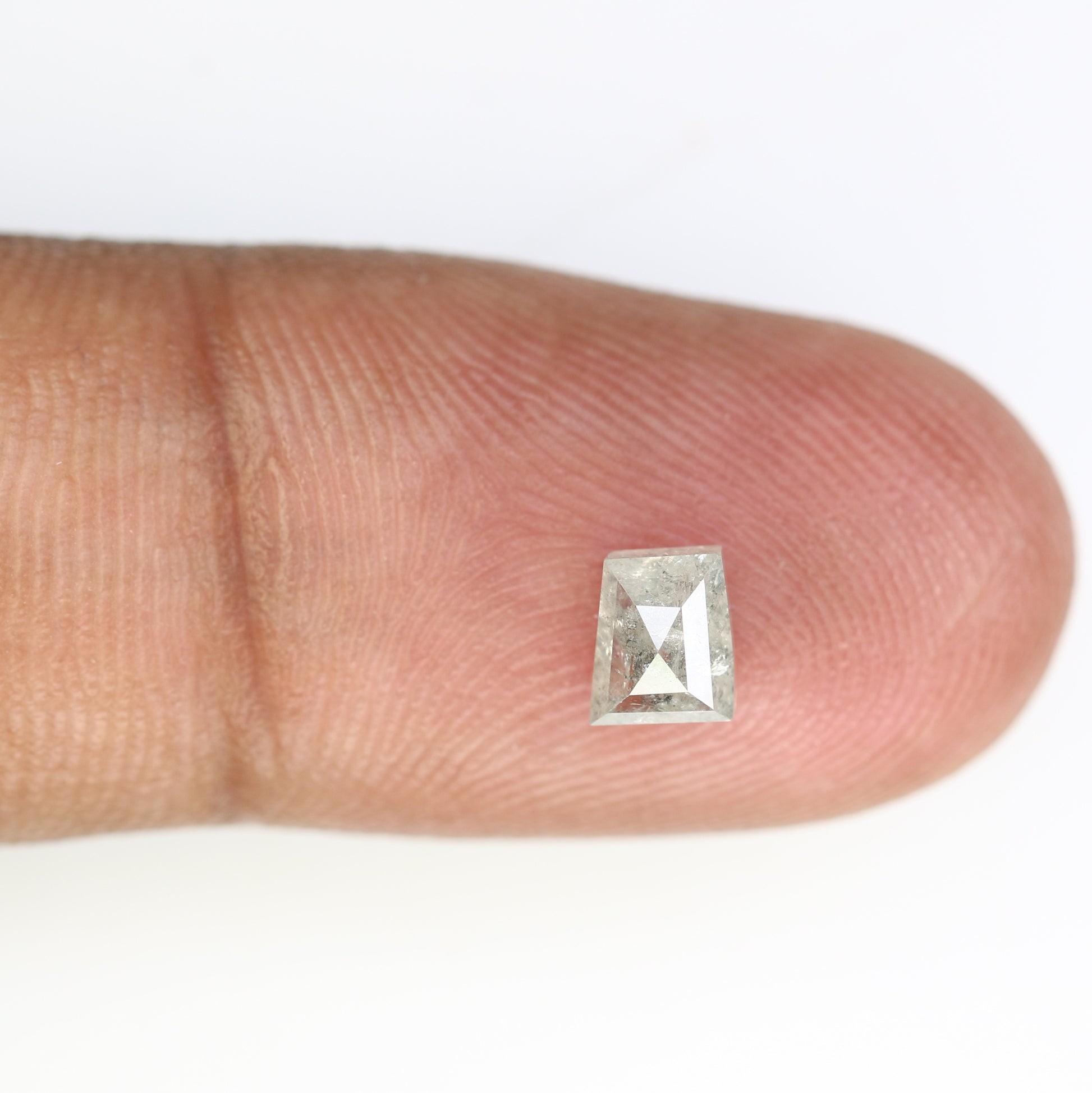 0.92 CT Geometric Shaped 5.20 MM Salt And Pepper Loose Diamond For Wedding Ring - JayKrishna Diamond
