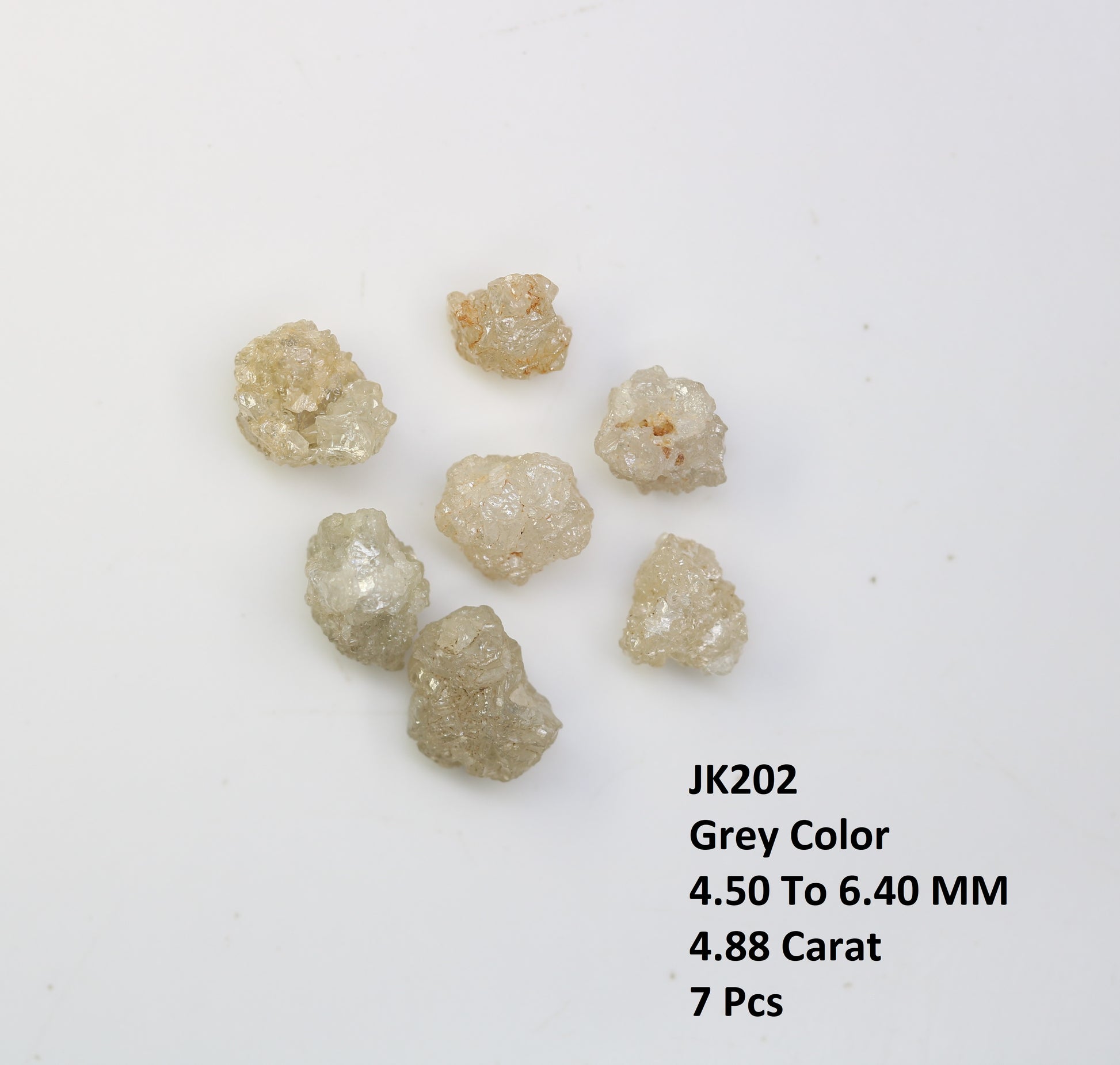 4.88 CT Raw Uncut Grey  Rough Diamond For Engagement Ring - JayKrishna Diamond