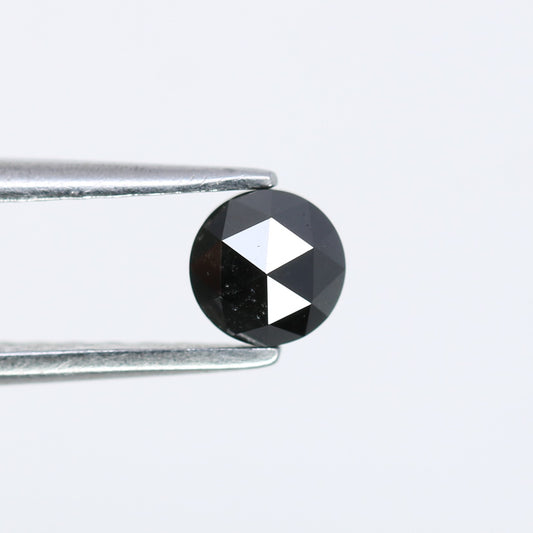 0.38 CT Natural Black Round Rose Cut Diamond | Gemstone for Custom Wedding Rings, Unique & Elegant Fine Jewelry - JayKrishna Diamond