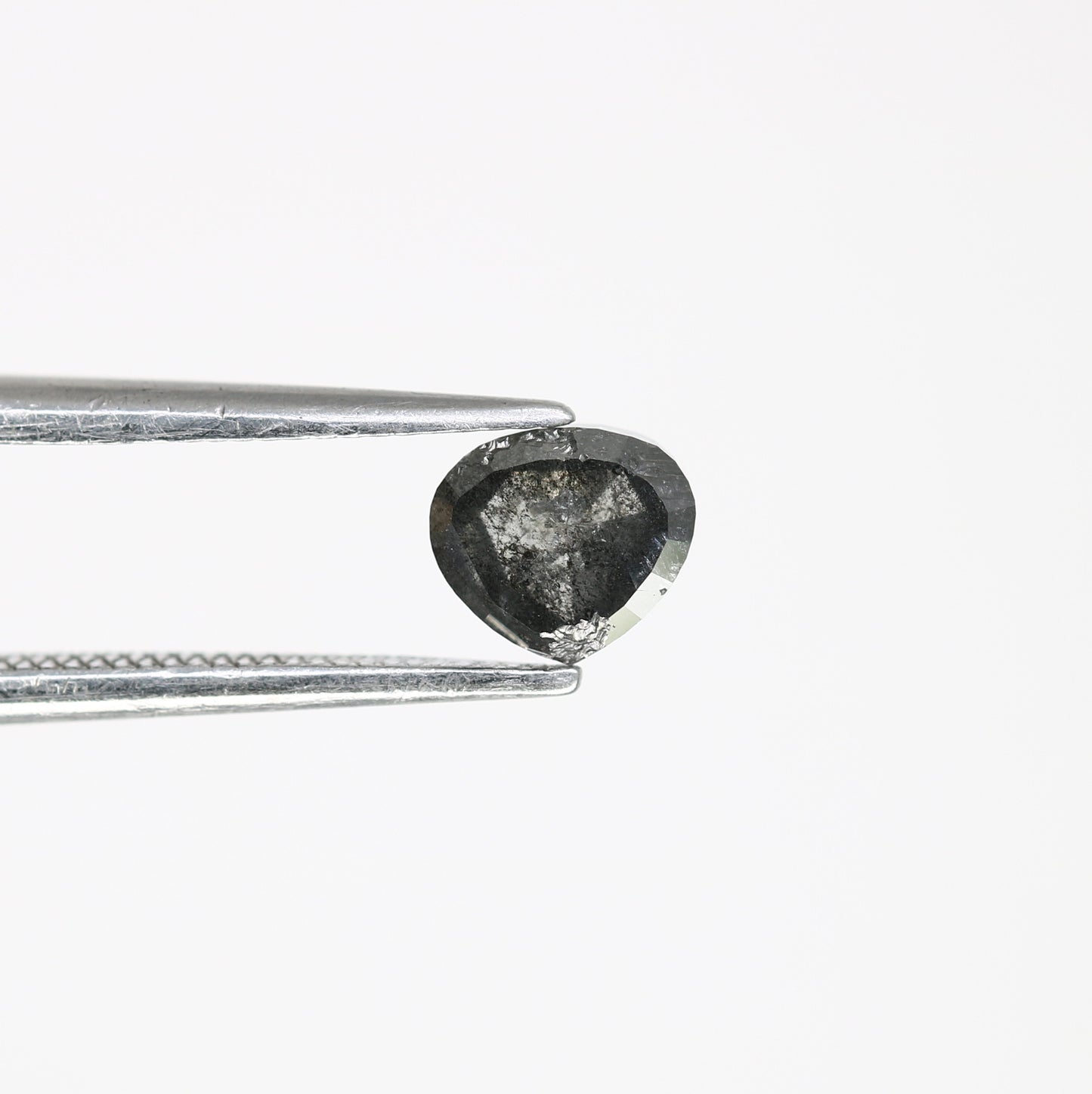 0.90 Carat Heart Shape Salt And Pepper Loose 5.00 MM Diamond For Galaxy Ring - JayKrishna Diamond