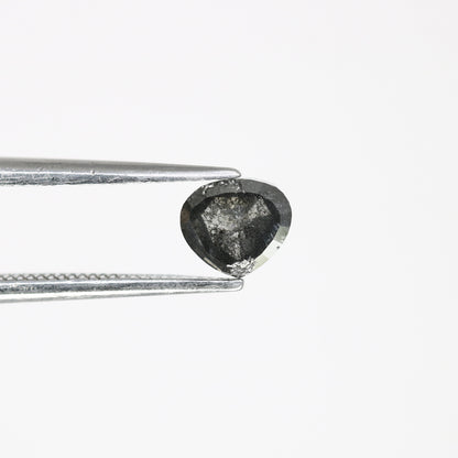 0.90 Carat Heart Shape Salt And Pepper Loose 5.00 MM Diamond For Galaxy Ring - JayKrishna Diamond