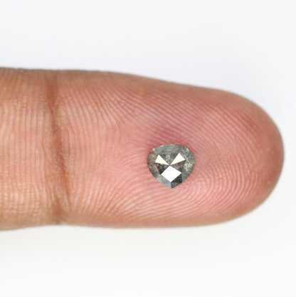 0.90 Carat Heart Shape Salt And Pepper Loose 5.00 MM Diamond For Galaxy Ring - JayKrishna Diamond