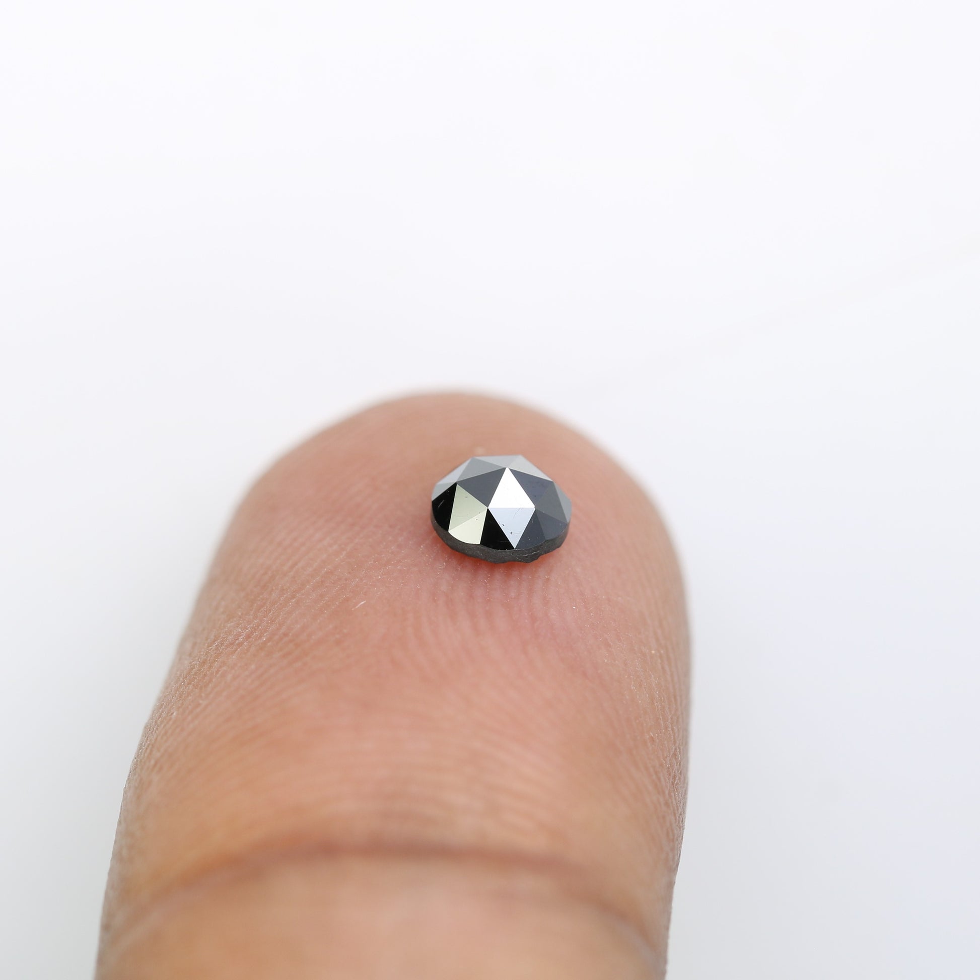 0.38 CT Natural Black Round Rose Cut Diamond | Gemstone for Custom Wedding Rings, Unique & Elegant Fine Jewelry - JayKrishna Diamond