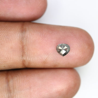 0.90 Carat Heart Shape Salt And Pepper Loose 5.00 MM Diamond For Galaxy Ring - JayKrishna Diamond