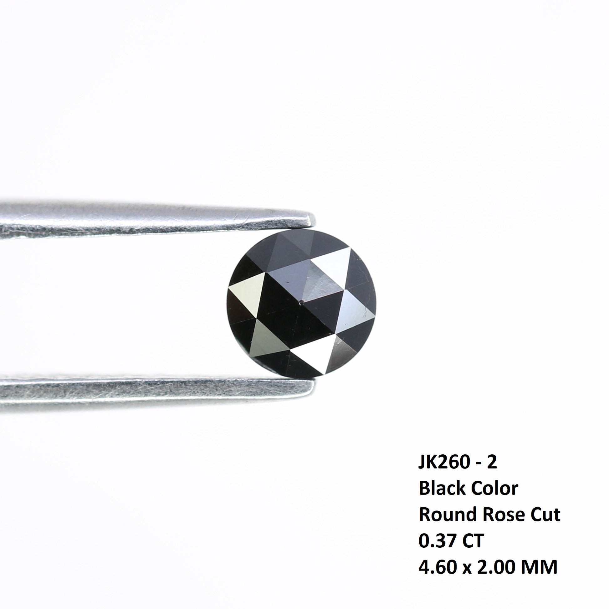 Unique 0.37 CT Black Round Rose Cut Diamond | Perfect for Wedding Rings - JayKrishna Diamond