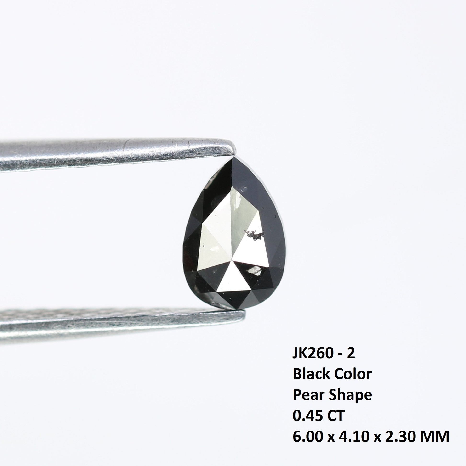 0.45 CT Pear Shaped Black Diamond for Engagement Ring and Unique Artisan Jewelry Design - JayKrishna Diamond