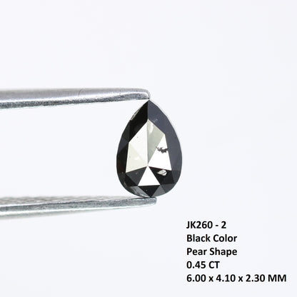0.45 CT Pear Shaped Black Diamond for Engagement Ring and Unique Artisan Jewelry Design - JayKrishna Diamond