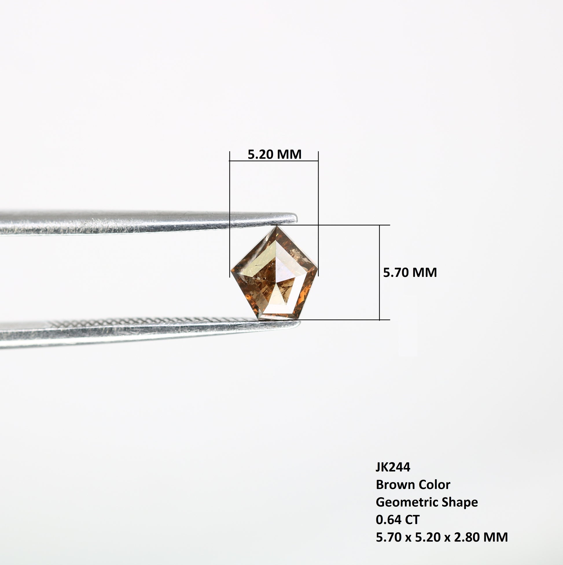 0.64 CT Geometric Shape Natural Brown Diamond (5.70 MM) for a Distinctive Engagement Ring: Elegant Gemstone Jewelry Piece - JayKrishna Diamond
