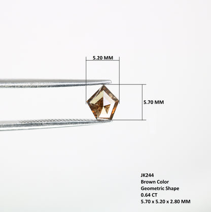 0.64 CT Geometric Shape Natural Brown Diamond (5.70 MM) for a Distinctive Engagement Ring: Elegant Gemstone Jewelry Piece - JayKrishna Diamond