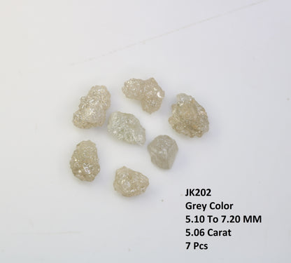 5.06 CT Irregular Cut Grey  Rough Diamond For Engagement Ring - JayKrishna Diamond