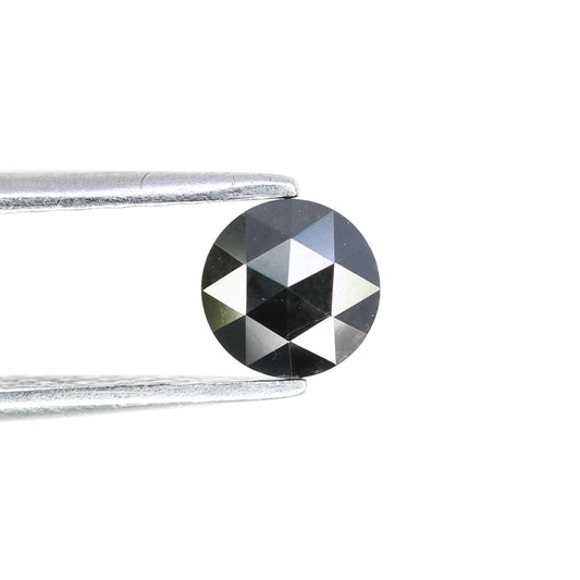 0.42 CT Natural Black Round Rose Cut Loose Diamond for Wedding Band and Unique Bridal Jewelry - JayKrishna Diamond