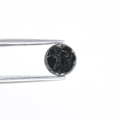 0.42 CT Natural Black Round Rose Cut Loose Diamond for Wedding Band and Unique Bridal Jewelry - JayKrishna Diamond