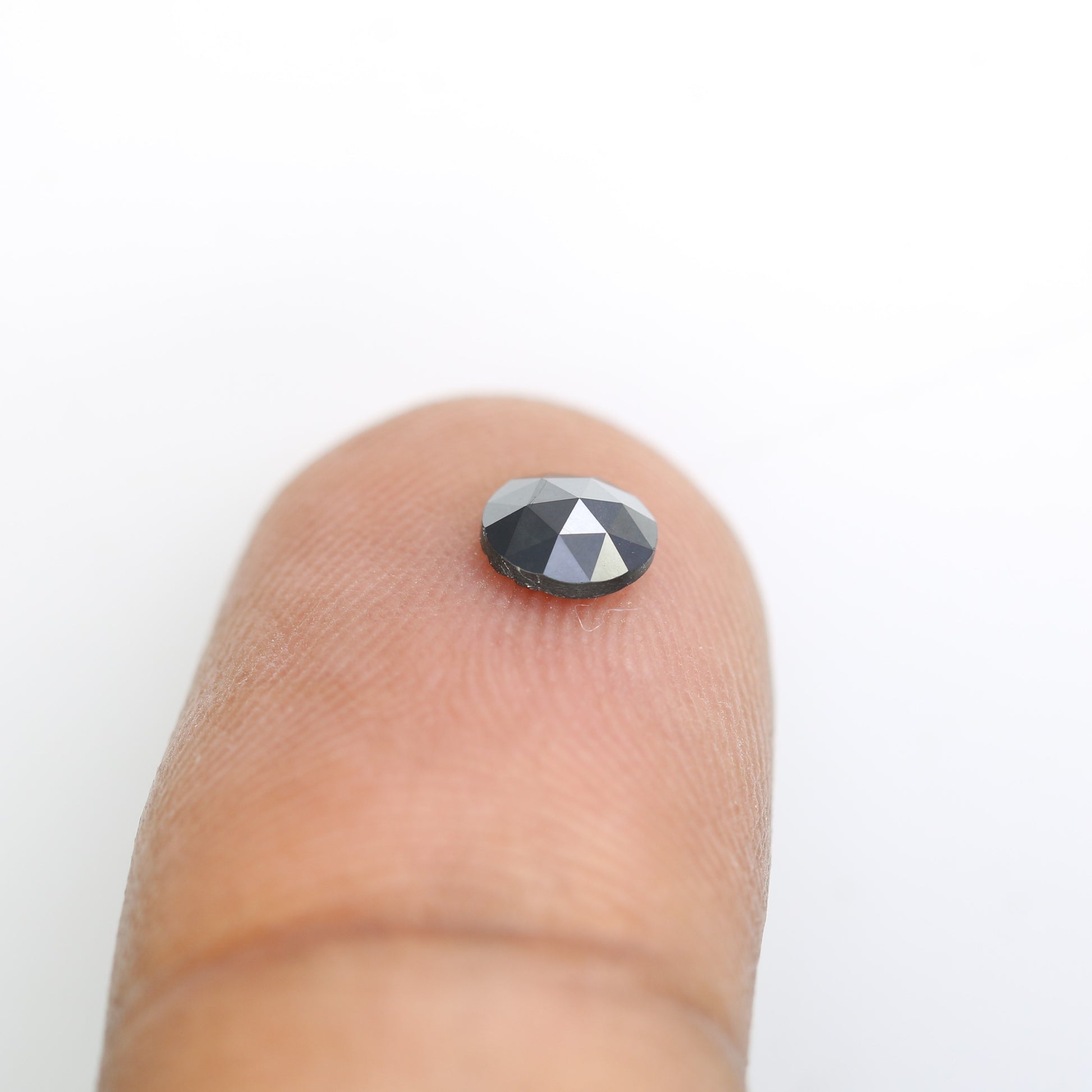0.42 CT Natural Black Round Rose Cut Loose Diamond for Wedding Band and Unique Bridal Jewelry - JayKrishna Diamond