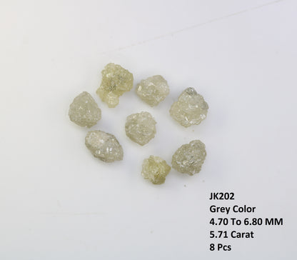 5.71 CT Grey  Rough Irregular Cut Diamond For Engagement Ring - JayKrishna Diamond
