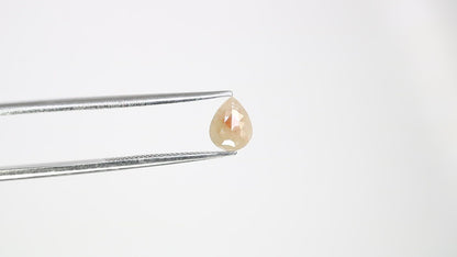 0.51 CT 6.20 MM Pear Shaped Natural Grey Color Fancy Diamond For Designer Ring