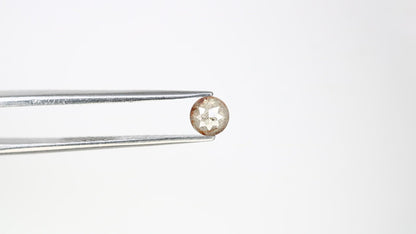 0.44 CT 4.60 MM Round Rose Cut Salt and Pepper Diamond for Galaxy Ring and Unique Artisan Jewelry Design
