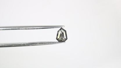0.52 Carat Shield Shaped Salt And Pepper 5.80 MM Diamond For Galaxy Ring