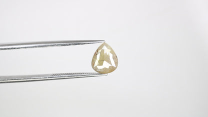 1.24 Carat Loose Grey Pear Shaped 8.30 MM Diamond For Promise Ring