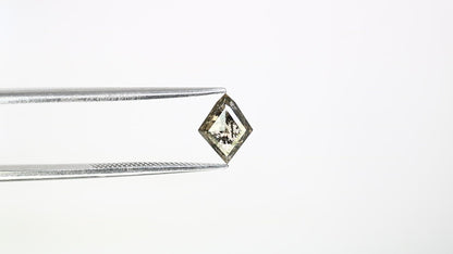 0.68 CT Polished Kite Shape Salt and Pepper Diamond For Proposal Ring