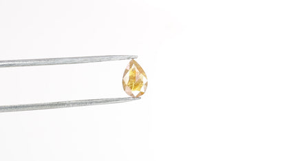 0.62 CT Golden Yellow Brilliant Cut Pear Diamond for a Dazzling Halo Pendant: Exquisite Prong Set Jewelry Piece