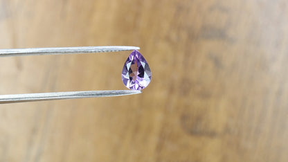 0.98 CT Natural Purple Amethyst Pear Shape Gemstone For Wedding Ring