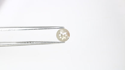 0.55 CT Round Rose Cut 5.40 MM Loose Grey Diamond For Statement Ring